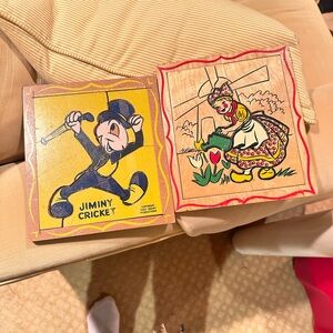 Jiminy Cricket and Dutch Girl Wooden Plaques size is 8.5 x7.5
